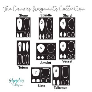 Canvas Fragments CaBezels with names 8 shapes for DIY jewelry makers