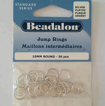Jump Rings 10mm-30 pcs Silver Plated