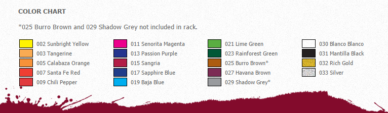 Pinata Ink Color Chart