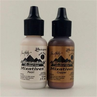 Pearl/Copper Mixative Set of Adirondack alcohols Inks by Ranger/Tim Holtz