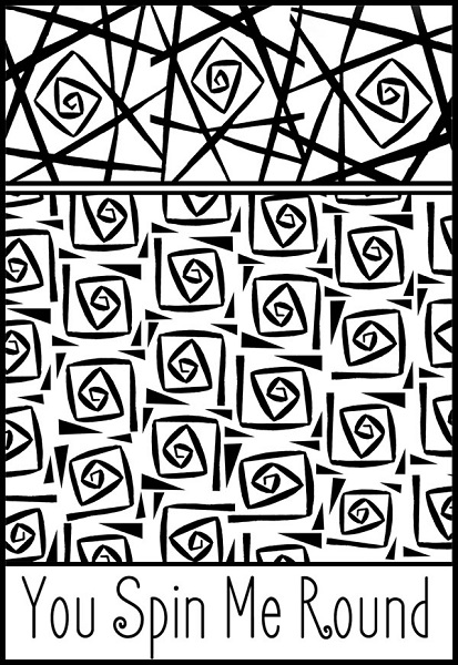 You Spin Me Round texture stamp by Helen Breil