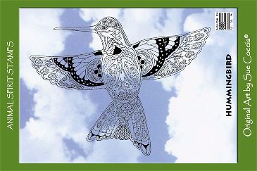 Hummingbird Rubber Stamp by Sue Coccia