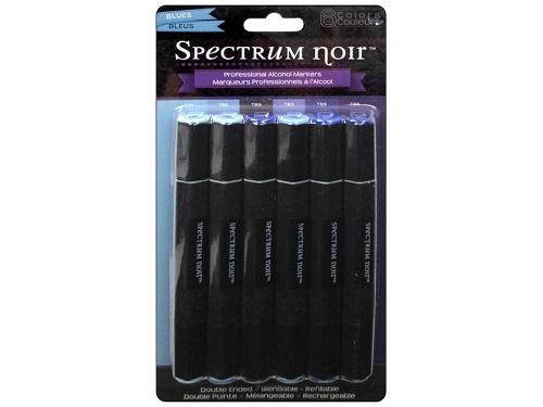 Blues Spectrum Noir 6 Pack Alcohol Ink Markers