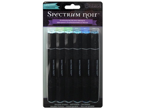 Turquoises Spectrum Noir 6 Pack Alcohol Ink Markers