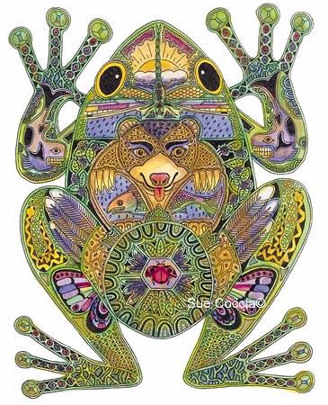 Frog Rubber Stamp by Sue Coccia