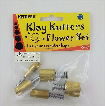 Kemper Brand Set of 5 Brass Flower Cutters with Plunger