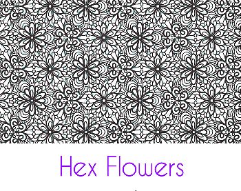 Hex Flowers Silk Screen Stencil