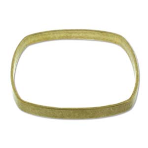 Flat Square Brass Bangle