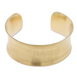 Brass Bracelet 1" Concave