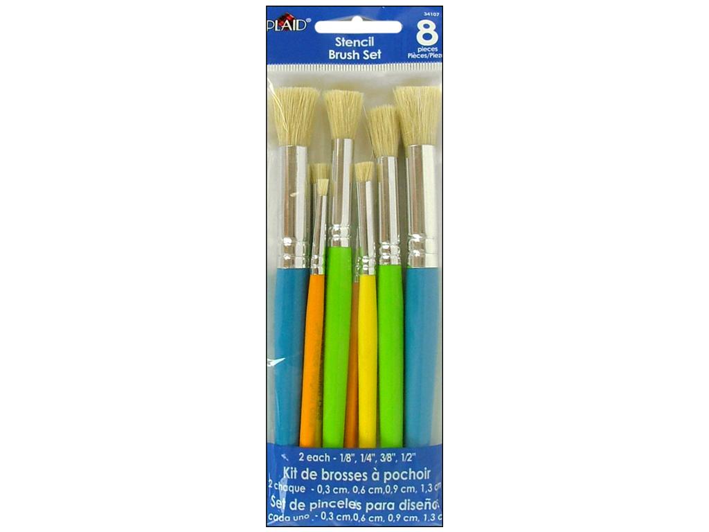 Stencil Brush Set 8pc