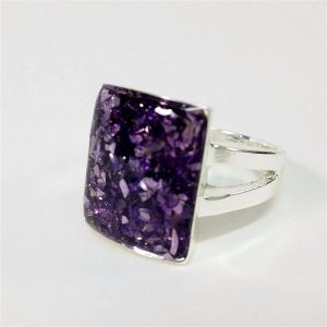 Ring with German Glass Glitter
