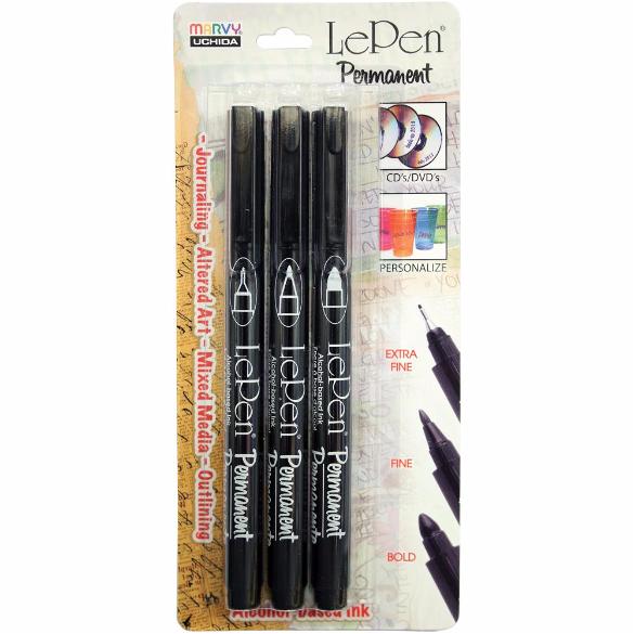 LePen Markers Black 3 pack