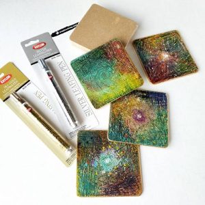 Coasters and Krylon Markers