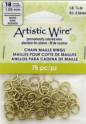 Brass Chain Maille Jump Rings