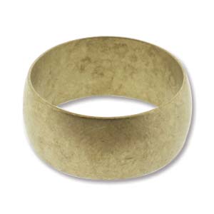 Brass Ring-Domed-size 10 (pack of 6)