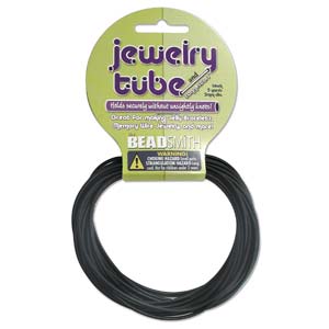 Hollow Rubber Cord 2mm Black 5 yards