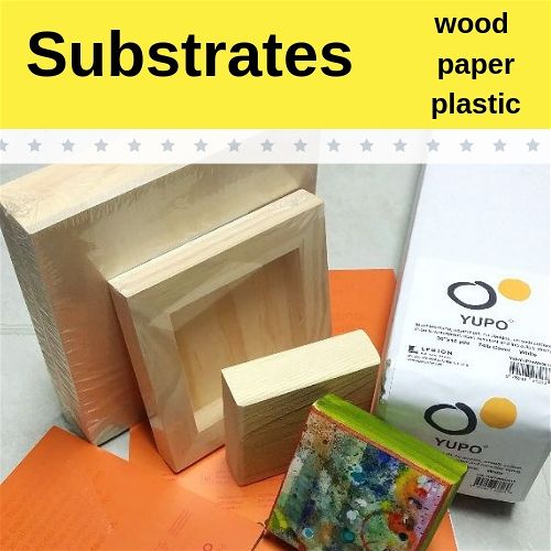 Substrates-wood paper plastic