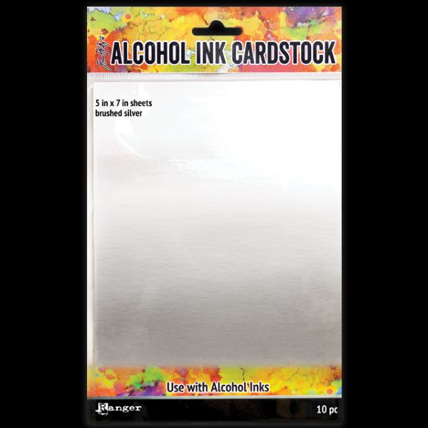 Alcohol Ink Cardstock Brushed Silver