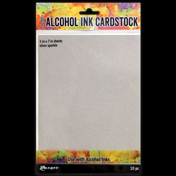Alcohol Ink Cardstock Sparkle Silver
