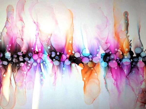 June Corstorphine Alcohol Ink Painting