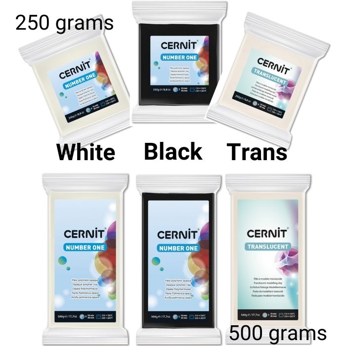 Cernit 8.8 oz - 250g - Translucent - White