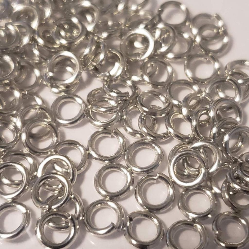 Jump Rings Silver Tone 4mm