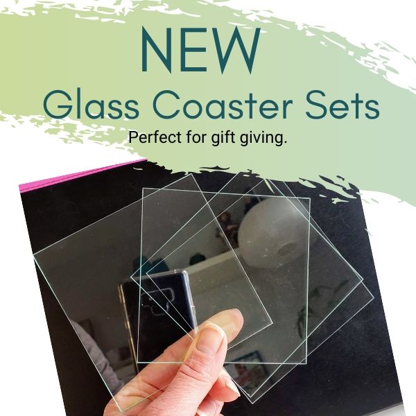 Glass Coasters to Embellish. Great gift idea. Shades of Clay