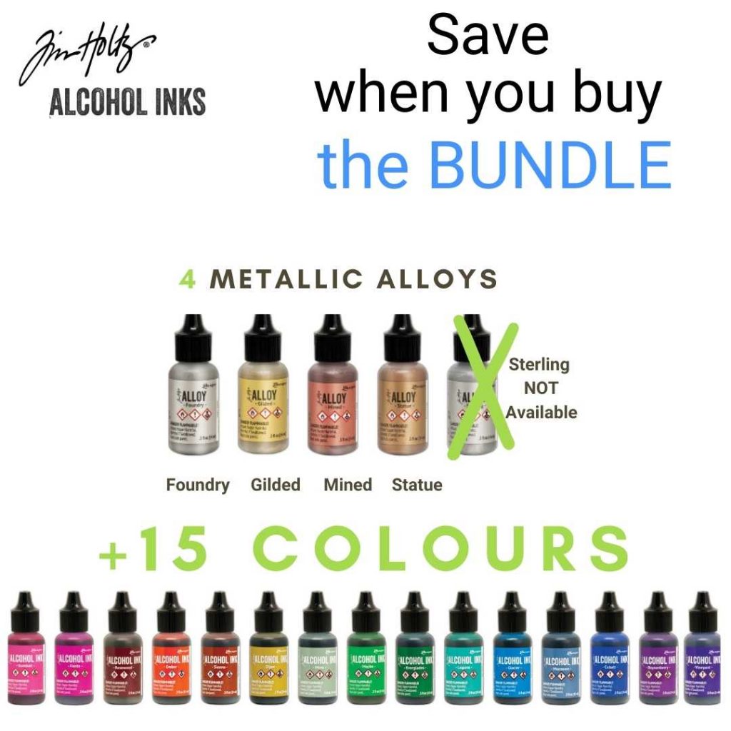 Tim Holtz Alcohol Ink Bundle with 15 + 4 alloys