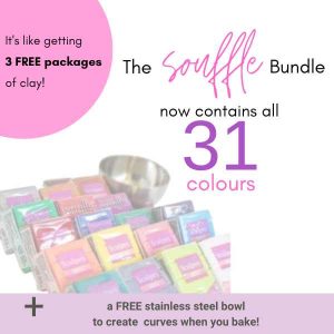 All 31 Colours NOW included in the Souffle polymer clay bundle. Like getting 3 free packages of clay sold in canada
