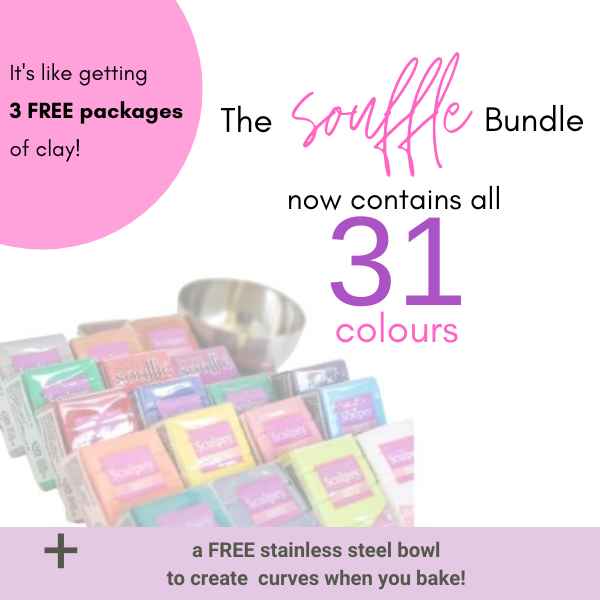 All 31 Colours NOW included in the Souffle polymer clay bundle. Like getting 3 free packages of clay sold in canada