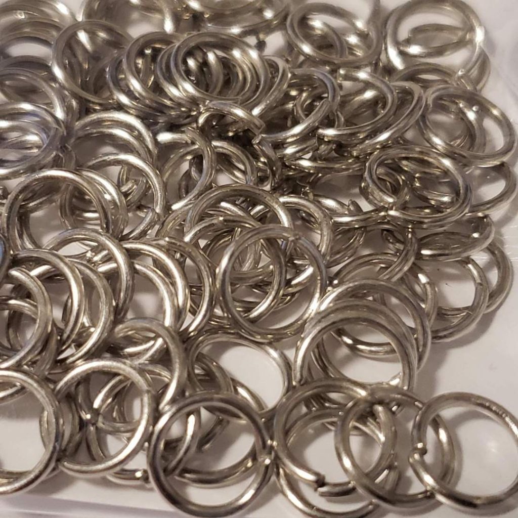 Jump Rings-Silver Tone - 1.2 X 7mm 90-100 pack