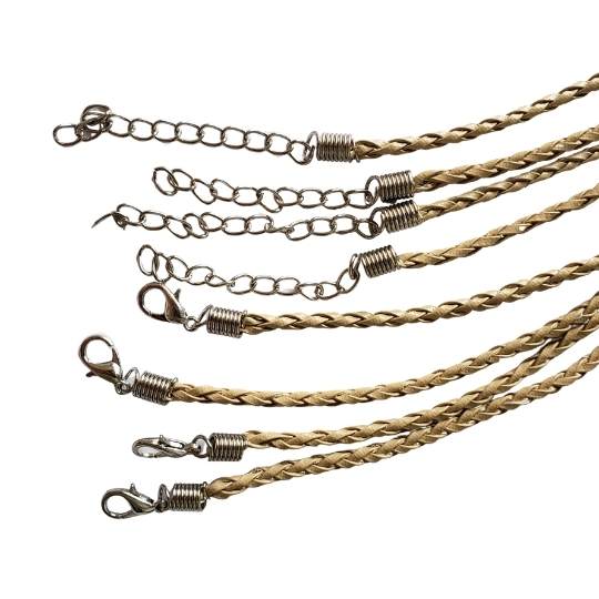 Tan Leather Cord Pack of 10-20 Long