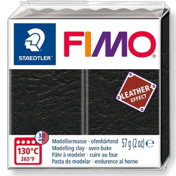 Black Fimo Leather Effect