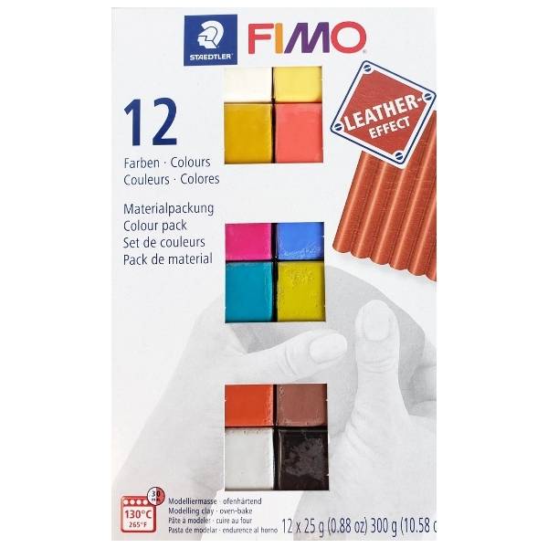 Fimo Leather Effect Sample pack of 12