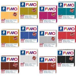 Fimo Leather Effect Polymer Clay 12 Colours