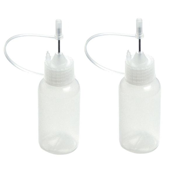 Applicator bottles with fine metal tip and cover 2 pcs