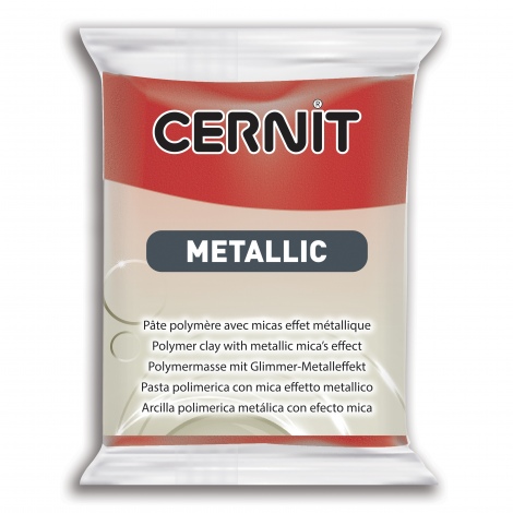 cernit-metallic polymer red 400