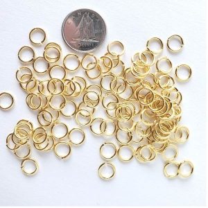 Jump Rings - Gold Tone 7mm 144 pcs