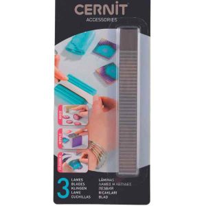 Cernit Blades for polymer clay 3 count. Flexible, Rigid and Wavy