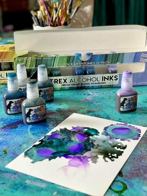T-Rex Cool Colours Alcohol Inks set of 12