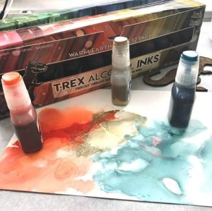 Warm EARTHtones Premium T-Rex Alcohol Ink 12-Pack With Metallic Gold –  T-Rex Inks