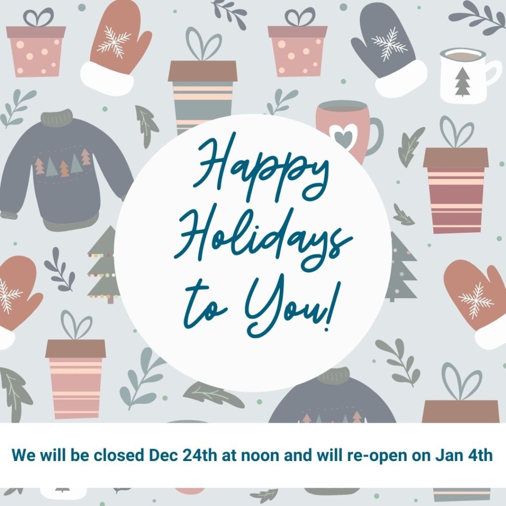 closed for the holidays