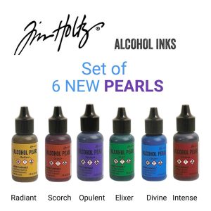 Tim Holtz Alcohol Ink Pearls Set 6 New Pearl Colours