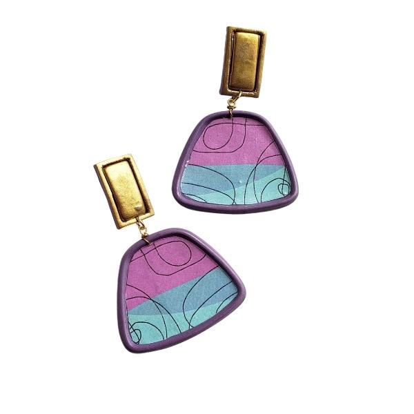 Scribble Earrings using the Just Bezel Jewelry Molds