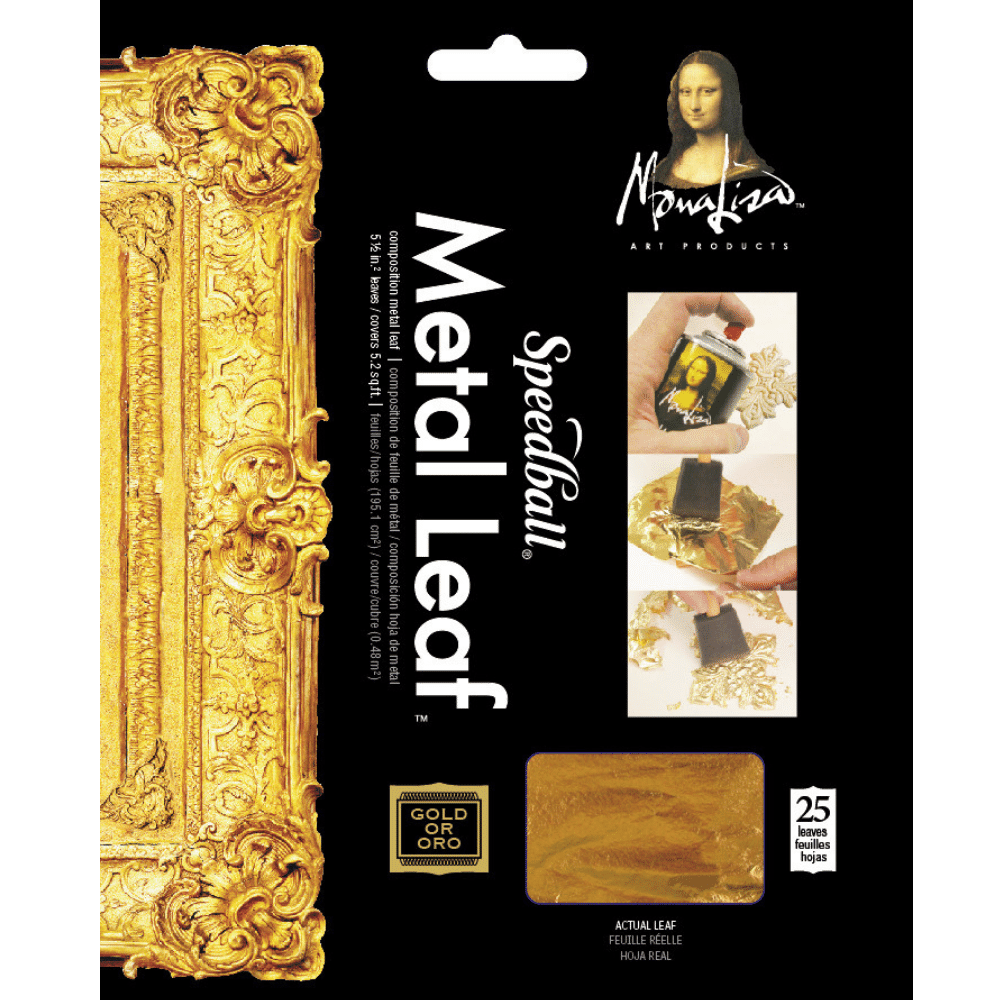 Speedball Mona Lisa Sheets of metal leaf in gold