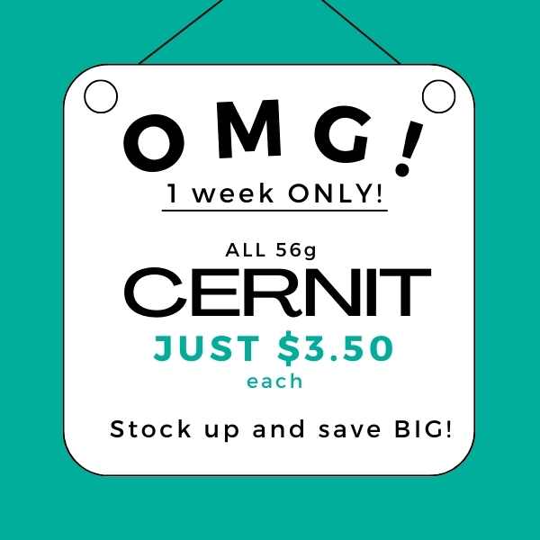 Huge sale on all Cernit 56g polymer clay