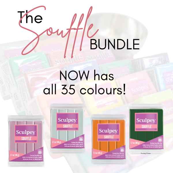 Sculpey Souffle brand polymer clay bundle includes all 35 colours. Save 10% with just one click plus get a free small metal bowl. Available in Canada, we ship worldwide