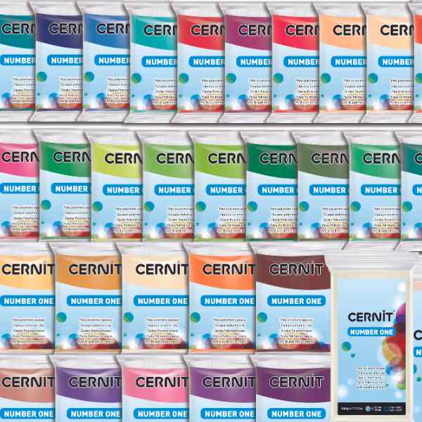Cernit Number One polymer clay comes in a variety of beautiful colours 56g each