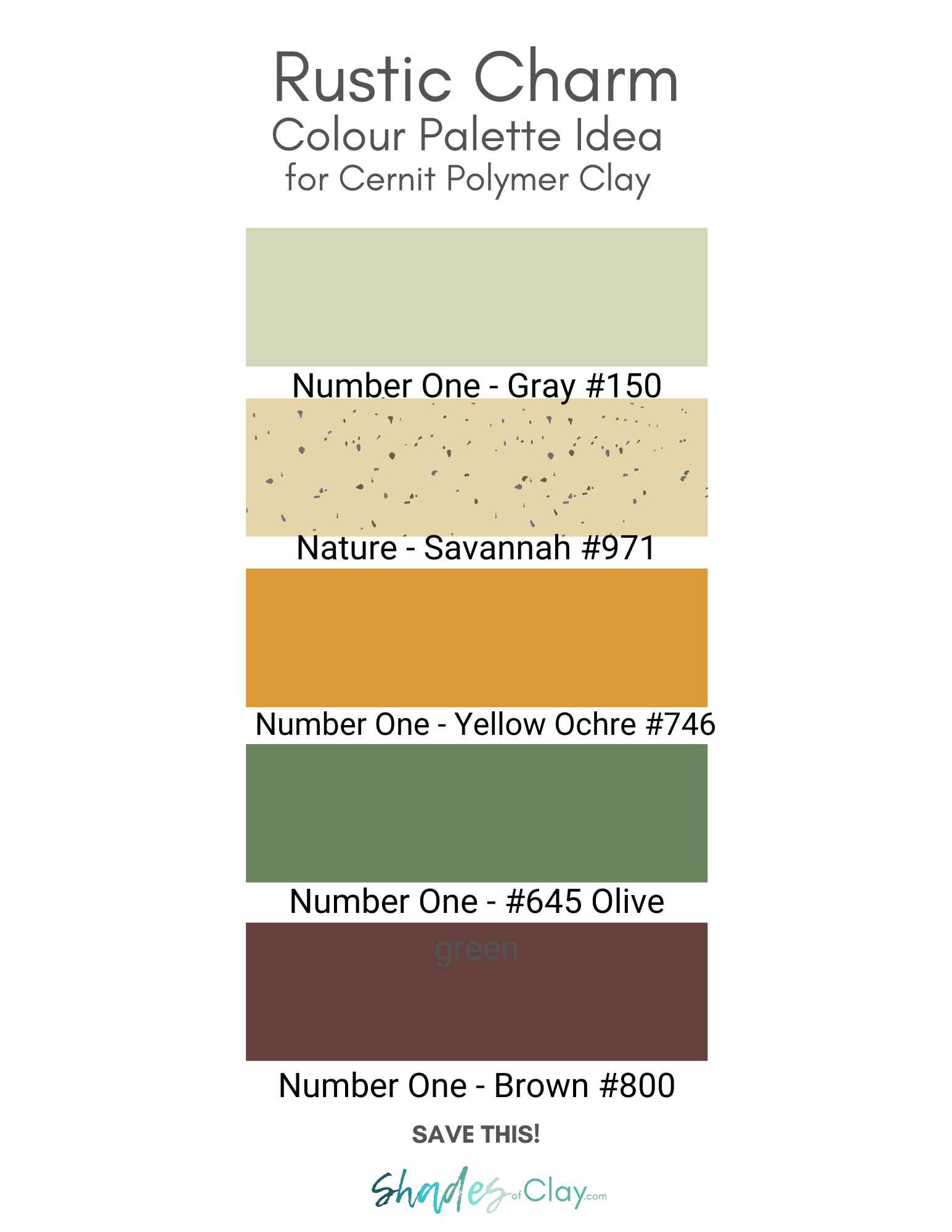 Cernit polymer clay fall colour palette