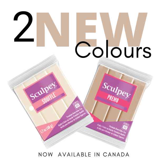 2 new sculpey polymer clay colours available in Canada now. Tan and buttercream oven bake clay